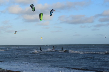 Kite surfers