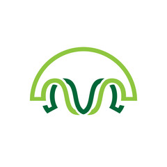 letter m line art logo