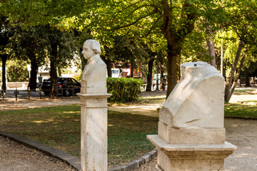 Bust in a park in Rome