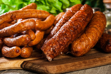 Assorted smoked sausages