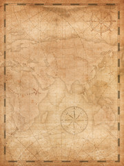 Naklejka premium piraci mapa skarbów pionowe tło ilustracji