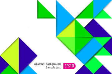  Abstract geometric vector background with triangles.