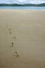 footprints in Fiji islands