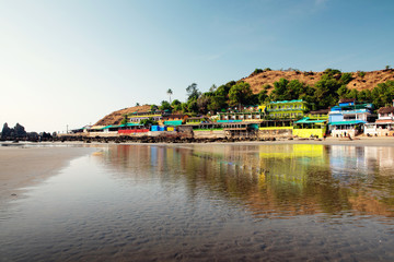 Fototapeta na wymiar Arambol beach landscape.