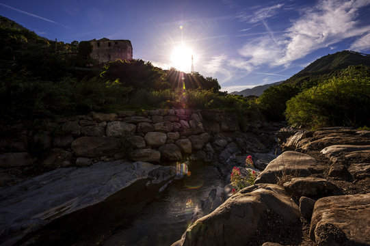 A lovely way of light from the River - Province of Imperia, Badalucco, Liguria, Italy