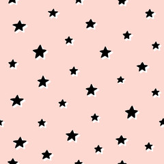 Seamless pattern with stars. Hand drawn vector illustration. - 170429214