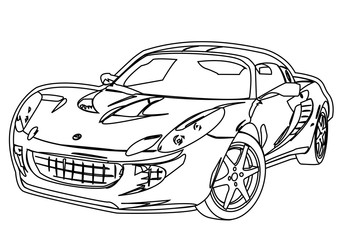 Race Car Outline Picture