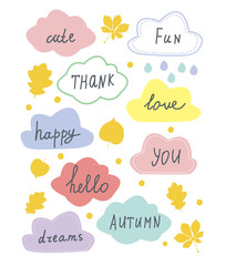 Autumn sale and discounts banners set