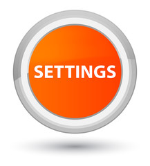 Settings prime orange round button