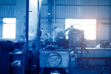 Obraz na płótnie Canvas Iron workshop in shipyard.