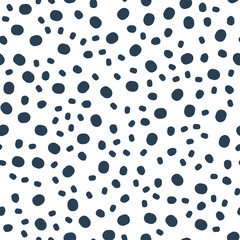 Seamless pattern with dots, circles, spots, points. Fashion trend background for printing on fabric, paper, wrapping