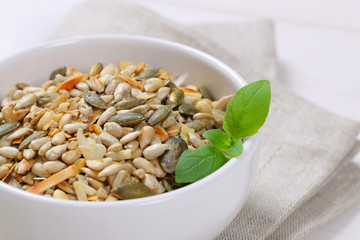 Seed mix for salads or soups
