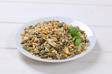 Seed mix for salads or soups