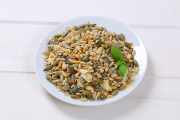 Seed mix for salads or soups