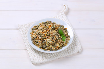 Seed mix for salads or soups