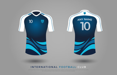 soccer jersey blue and white