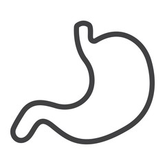 Stomach line icon, medicine and healthcare, human organ sign vector graphics, a linear pattern on a white background, eps 10.