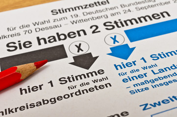 Wahlschein ankreuzen 