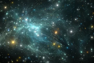 Weltraumhintergrund mit Staubnebel und Sternen © Peter Jurik