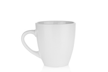 Empty mug isolated on white background