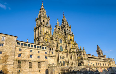 Fototapeta na wymiar Famous Santiago de Compostela cathedral