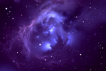 Naklejka na ściany i meble Space background with dust nebula and stars