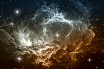 Weltraumhintergrund mit Staubnebel und Sternen © Peter Jurik