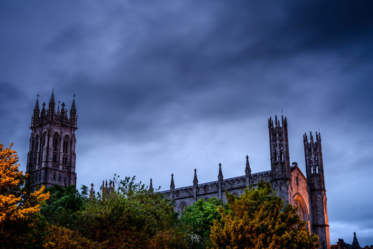 Overlooking the City: that nice high and huge Church keeps an eye around the City under a dreadful sky, St Patrick's Church, Dundalk, County Louth, Ireland