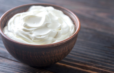 Bowl of Greek yogurt