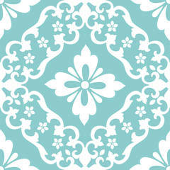 Vector damask seamless pattern element. Classical luxury old fashioned damask ornament, royal victorian seamless texture for wallpapers, textile, wrapping. Exquisite floral baroque template.