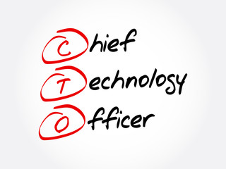 CTO - Chief Technology Officer, acronym concept background