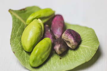 Green fresh pistachio of Bronte
