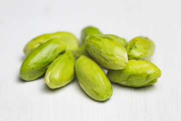 Pistachios of Bronte isolated on white background