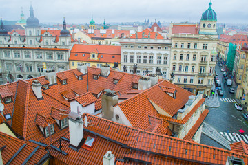 Obraz premium yellow roofs of old houses