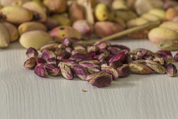 Green fresh pistachio of Bronte