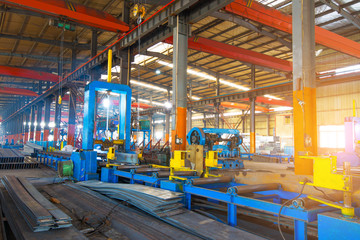 Steel production at the metallurgical plant