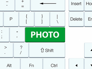 Photo green keyboard button