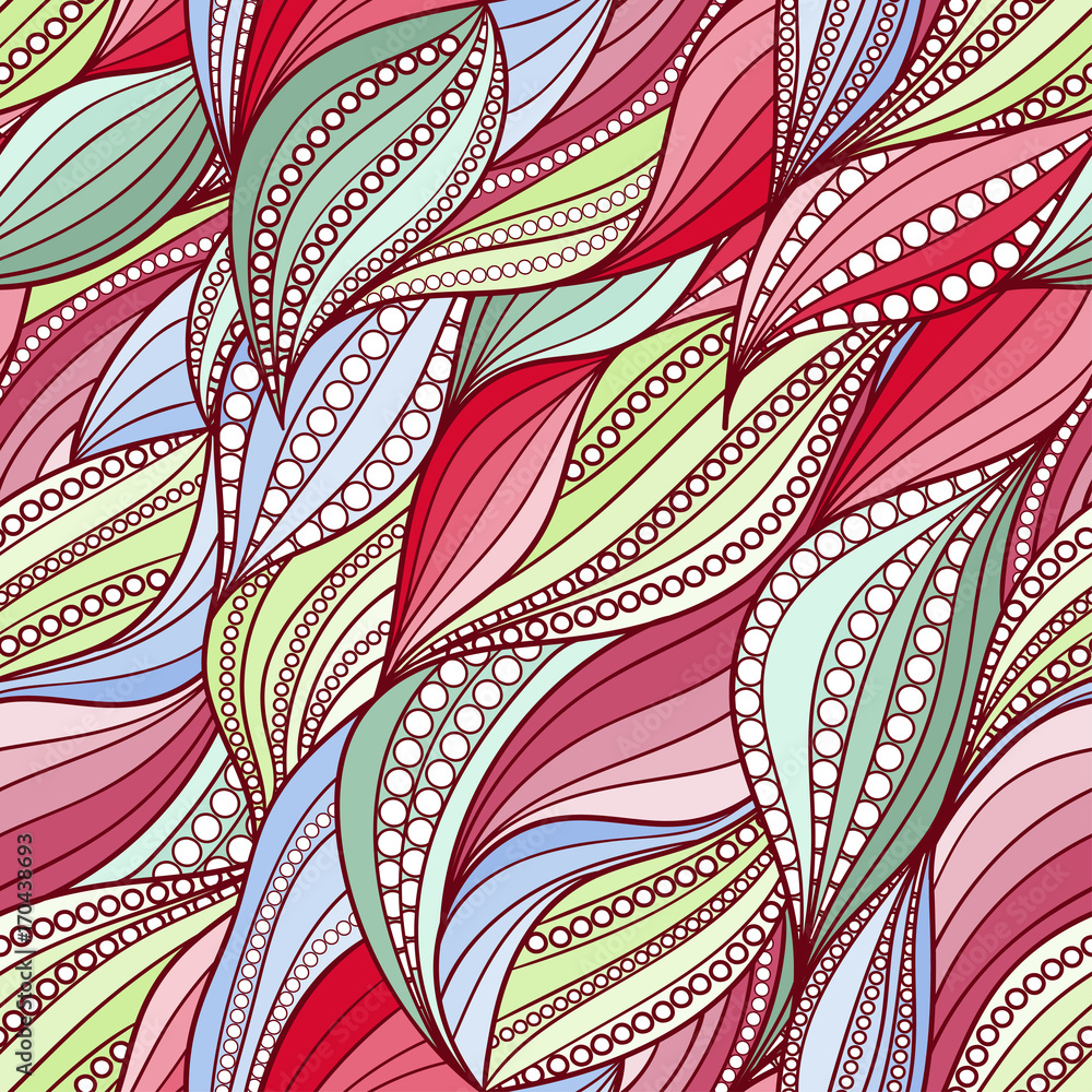 Poster seamless abstract hand-drawn waves pattern, wavy background. pattern can be used for wallpaper, patt