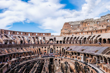 Fototapeta na wymiar Colosseum from inside - Rome
