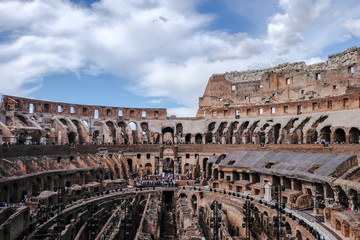 Fototapeta na wymiar Colosseum from inside - Rome