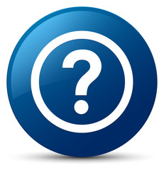Question icon blue round button