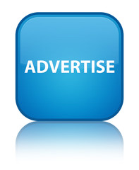Advertise special cyan blue square button