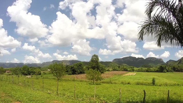Vinales, western Cuba: timelapse video of the idyllic green valley