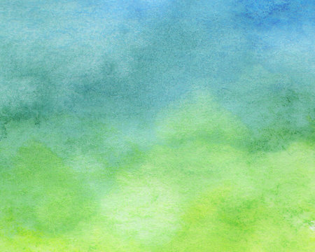 Blue and Green watercolor background - abstract texture

