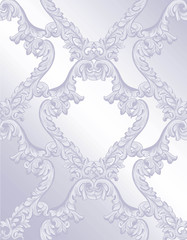 Luxury Baroque ornament background Vector. Rich imperial intricate elements. Victorian Royal style pattern