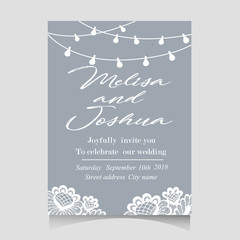 Save the Date Invitation Card with Holiday