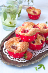 Muffins mit Erdbeeren