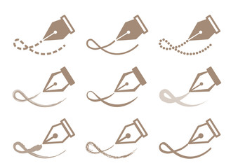 ベクターペンのアイコンセット