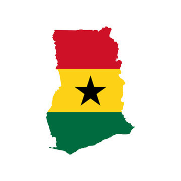 recommend clip art: Ghana flag and map