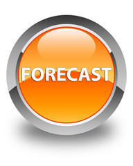 Forecast glossy orange round button